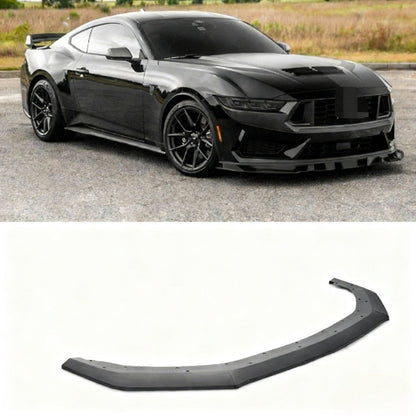 For 24-25 Ford Mustang G-Style Unpainted Black Front Bumper Lip Body Kit Spoiler