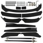 For Dodge Charger 2007-2014 Glossy Black Front Bumper Lip Spoiler Body Kit Side