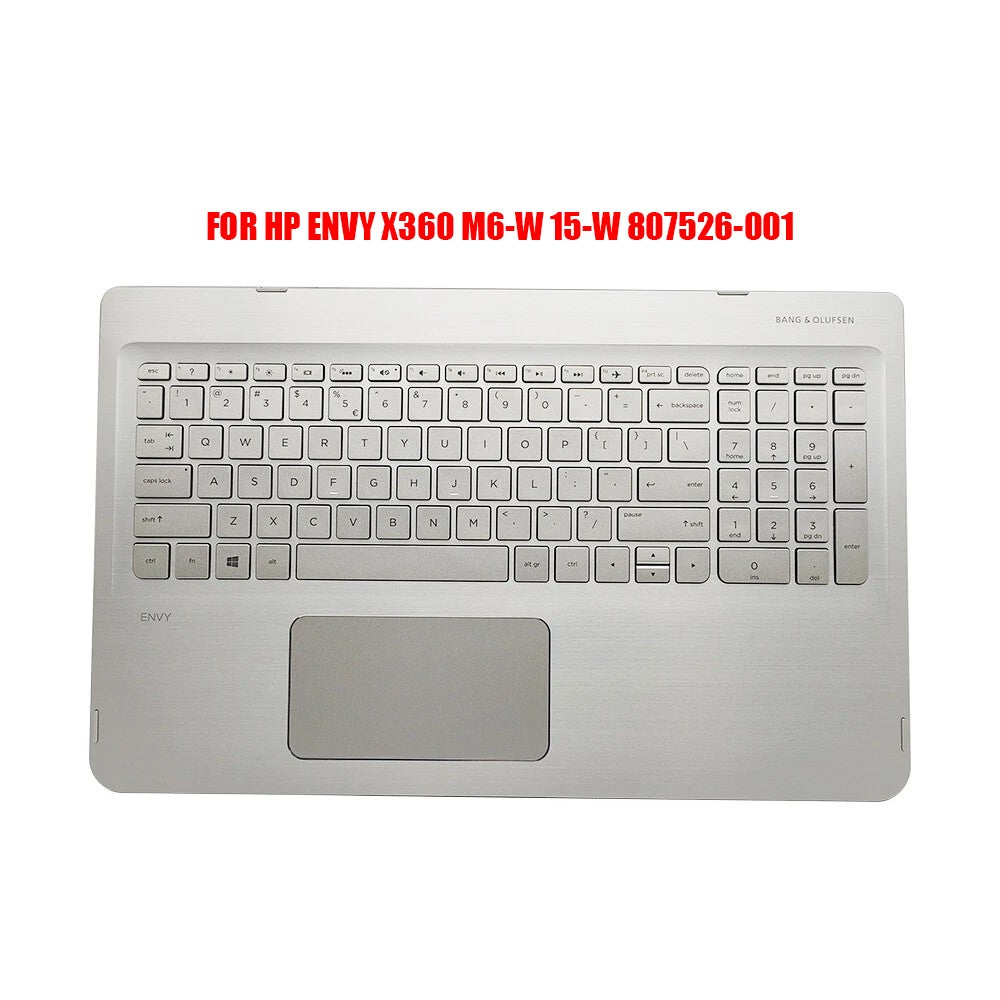 New For HP ENVY X360 M6-W 15-W Palmrest Backlit Keyboard Touchpad 807526-001 US