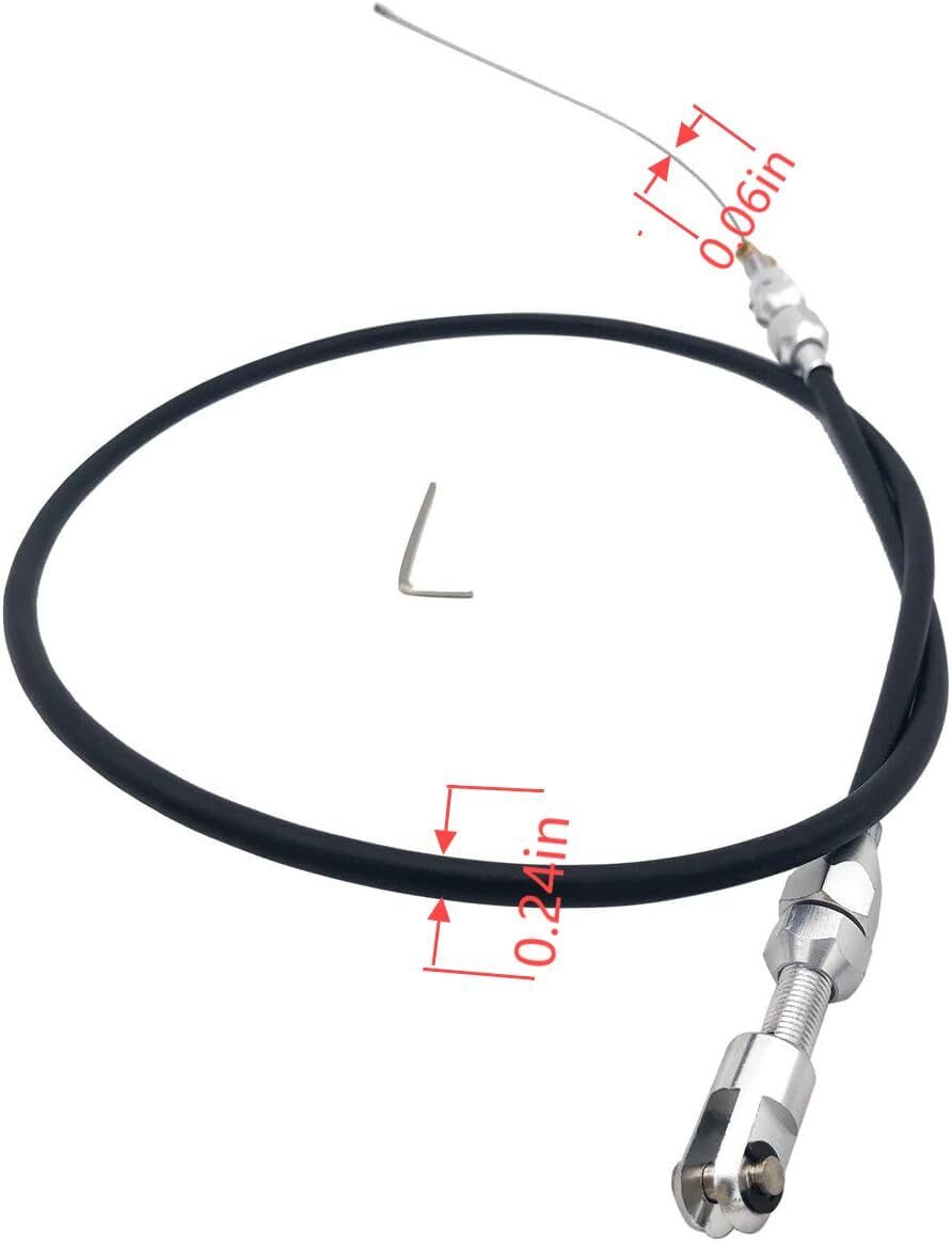 36" Stainless Steel Black Throttle Cable for LS1 Chevy 4.8 5.3 5.7 6.0 Engine LS