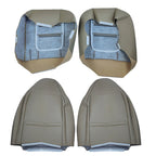 Front Both Side Bottom Top Leather Seat Cover TAN For 2001 Ford F250 F350 Lariat