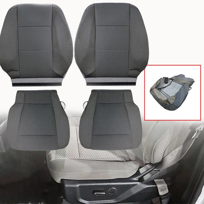 Driver Passenger Bottom&Top Cloth Seat Cover Gray  For Ford F150 XLT 2015-2020
