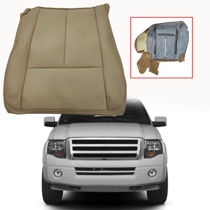 For 2007- 2014 Ford Expedition Front Driver Side Bottom Leather Seat Cover Tan