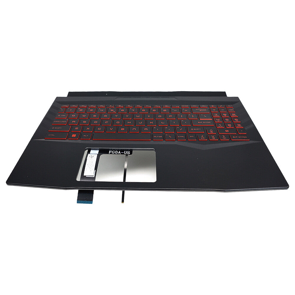 New Palmrest Red Backlit Keyboard For MSI GL66 11UGK MS-1581 MS-1582 1583 15.6in