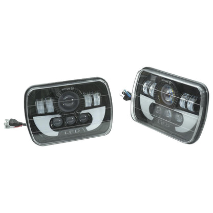 Headlamp Projector Kit High/Low Sealed Beam w/DRL Super Bright 12000lm