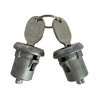 For GM 701398 Chrome Ignition Key Switch Cylinder & Door Lock Pair Set W/ Keys