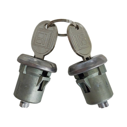 For GM 701398 Chrome Ignition Key Switch Cylinder & Door Lock Pair Set W/ Keys