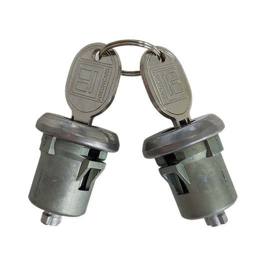 For GM 701398 Chrome Ignition Key Switch Cylinder & Door Lock Pair Set W/ Keys