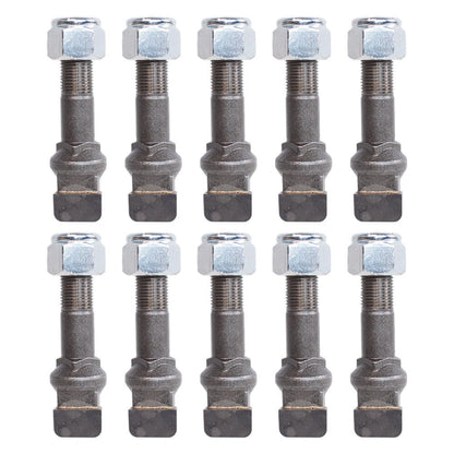 10 Pack For Carlton Long Side Offset Stump Grinder Teeth With Nut 00450130
