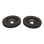 New Pair Set of 2 Front 375mm Drilled Brake Disc Rotors for 2018-2023 Audi RS5