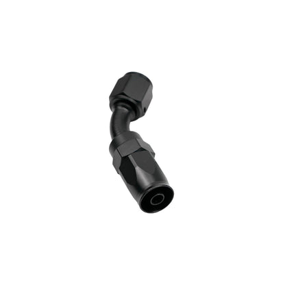 45 Degree Swivel 10AN Hose End Fitting CPE Braided Fuel Oil Line Aluminum Black