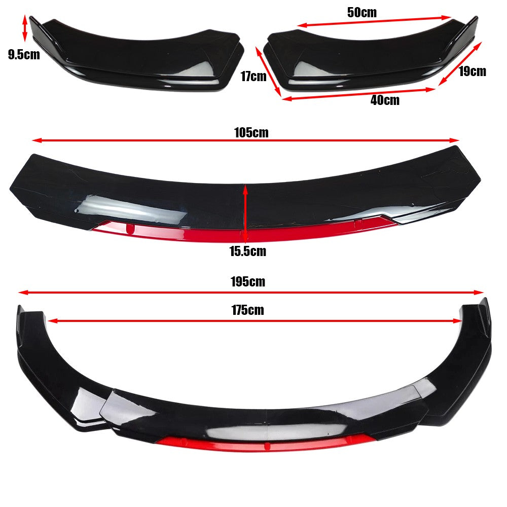 For Mazda 2 3 6 Front Rear Bumper Lip Spoiler Splitter Body Kit Side Skirt