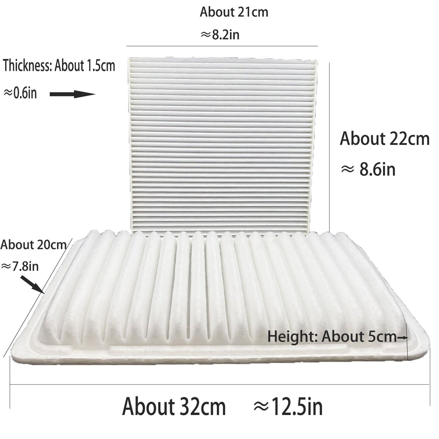 Engine Cabin Air Filter Combo Set for Toyota Camry Sienna Solara 2002 2010