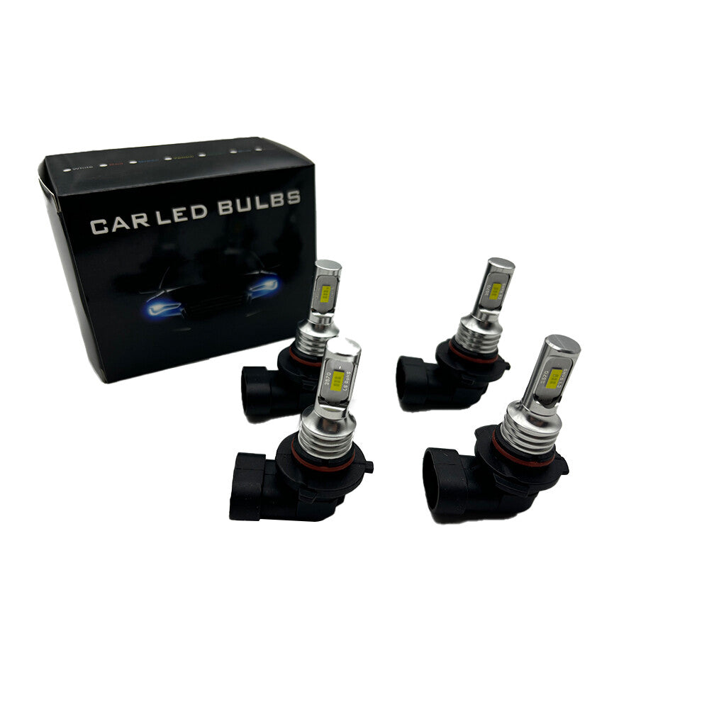 9006 9005 LED Headlights Kit Combo Bulbs 10000K High Low Beam Super White Bright