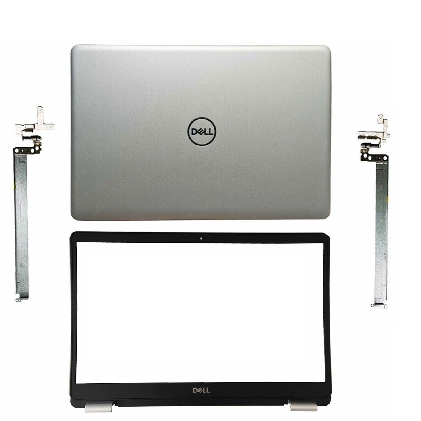 New For Dell Inspiron 15 5584 Top Back Cover 0GYCJR Silver & Front Bezel Hinges