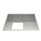 New For Dell Inspiron 15 5501 5505 Palmrest Non-Backlit Keyboard 06XCC3 Silver