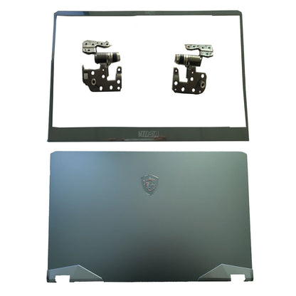 New Gray Blue Top Back Cover+Bezel+Hinges For MSI GE76 Raider 10SGS SFS MS-17K1