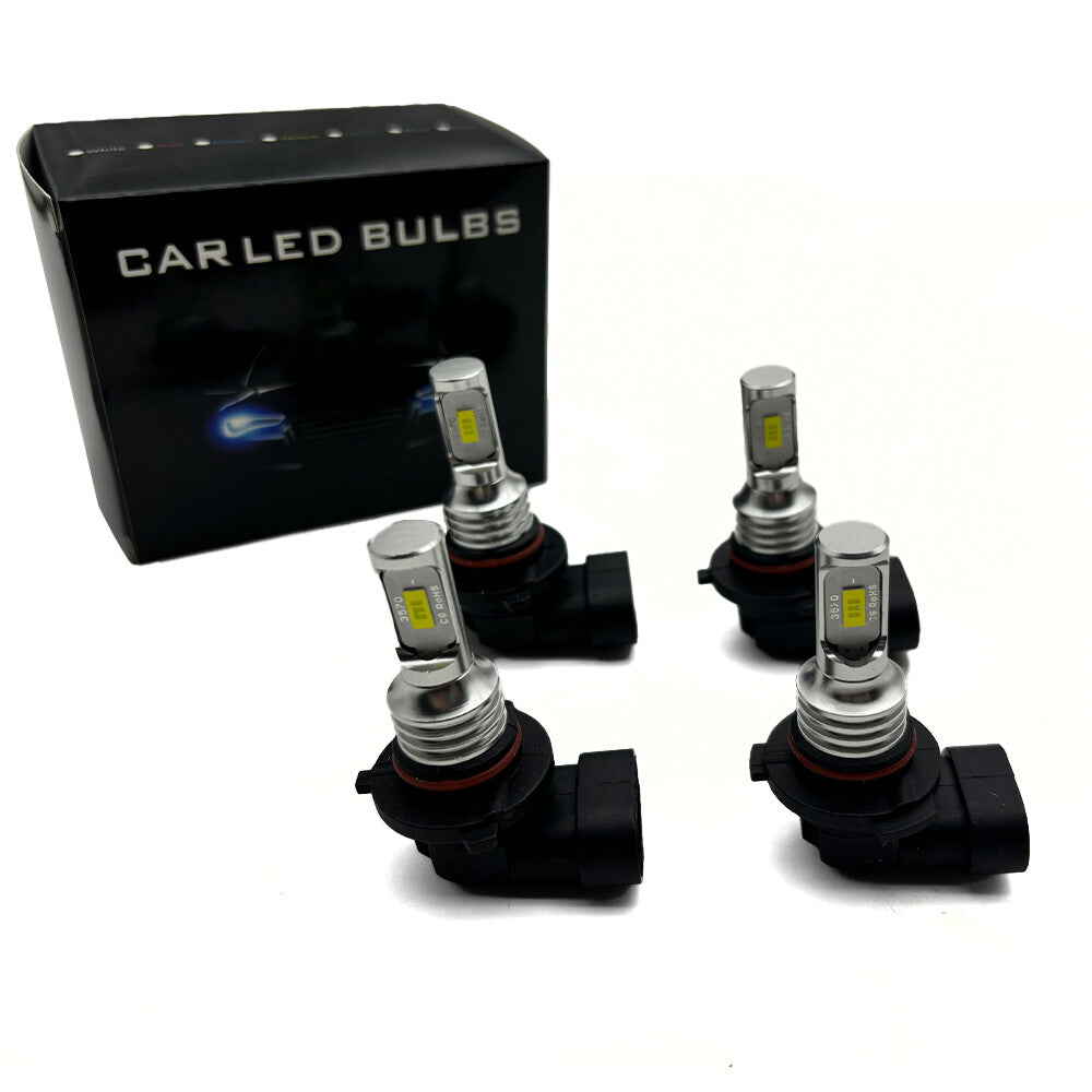 9006 9005 LED Headlights Kit Combo Bulbs 10000K High Low Beam Super White Bright