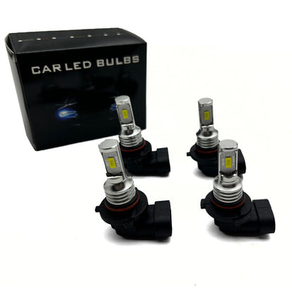 9006 9005 LED Headlights Kit Combo Bulbs 10000K High Low Beam Super White Bright