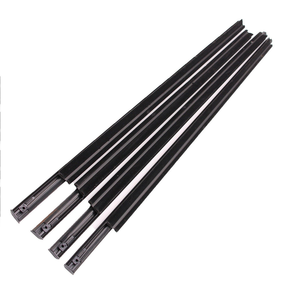 Left Right Front Rear Door Outer Belt Weatherstrip 4Pcs for Dodge Ram 1500 5500