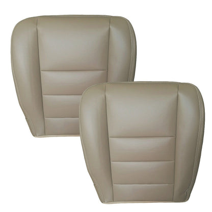 Driver Passenger Bottom Leather Seat Covers TAN For 2002-2007 Ford F250 Lariat