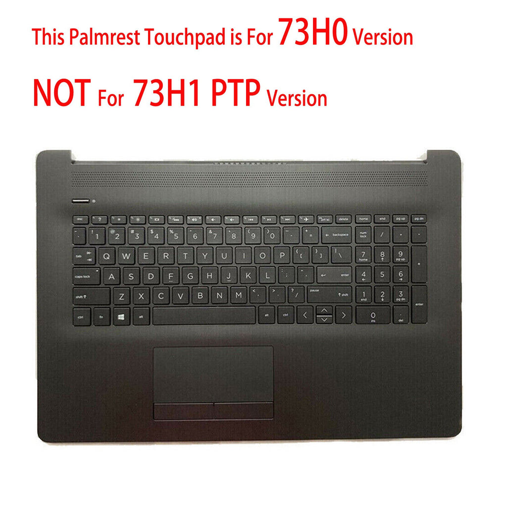 New Palmrest Keyboard BL 73H0 Touchpad For HP 17-BY 17-CA L48409-001 Matte Black