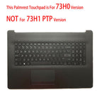 New Palmrest Keyboard BL 73H0 Touchpad For HP 17-BY 17-CA L48409-001 Matte Black