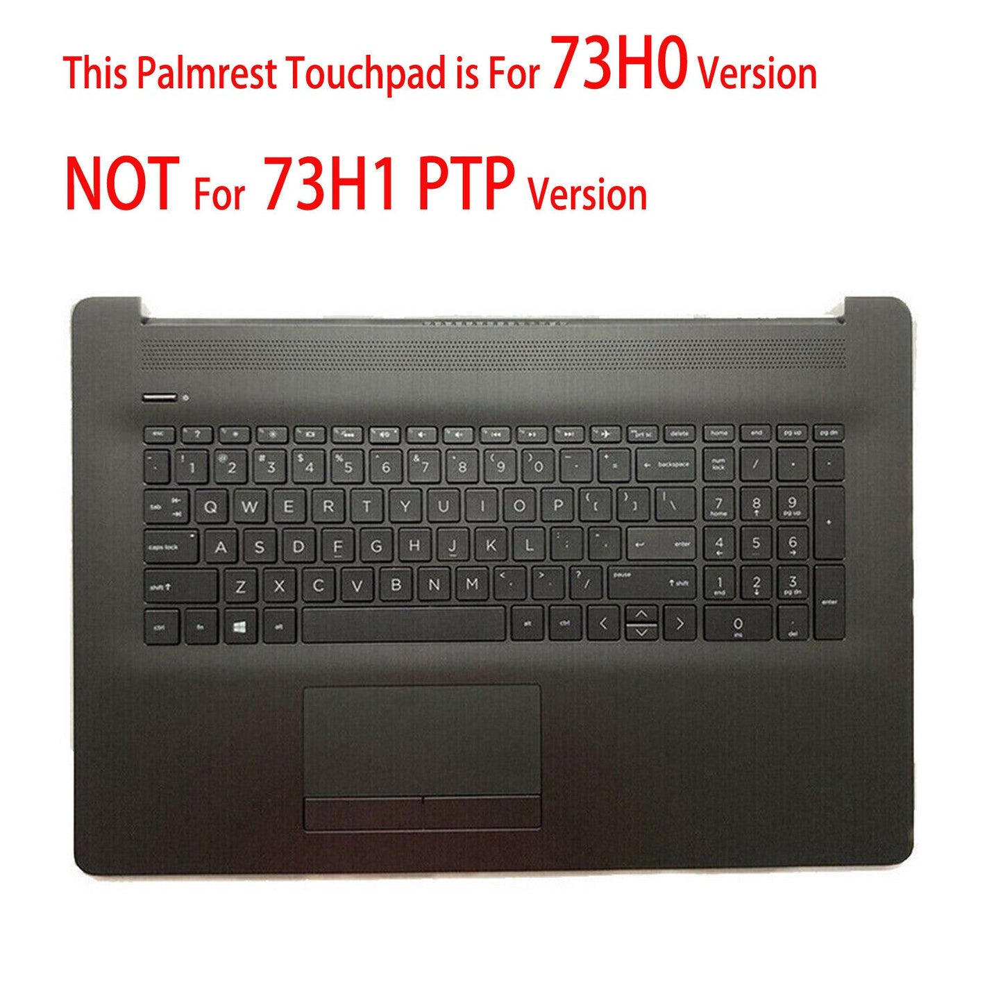 New Palmrest Keyboard BL 73H0 Touchpad For HP 17-BY 17-CA L48409-001 Matte Black
