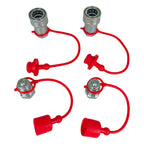 1/2" Ag Hydraulic Quick Connect Couplers Coupling Poppet For Pioneer Style 2Sets