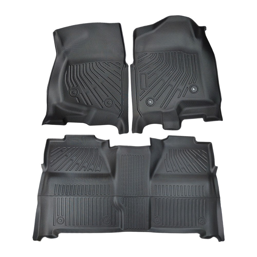 Floor Mats Liner TPE Fit for 07-13 Silverado/Sierra 1500 and 07-14 2500/3500