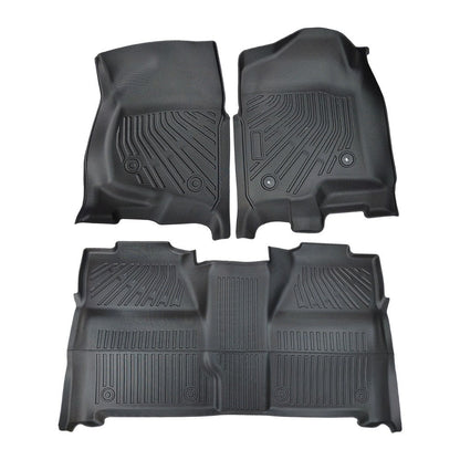 Floor Mats Liner TPE Fit for 07-13 Silverado/Sierra 1500 and 07-14 2500/3500
