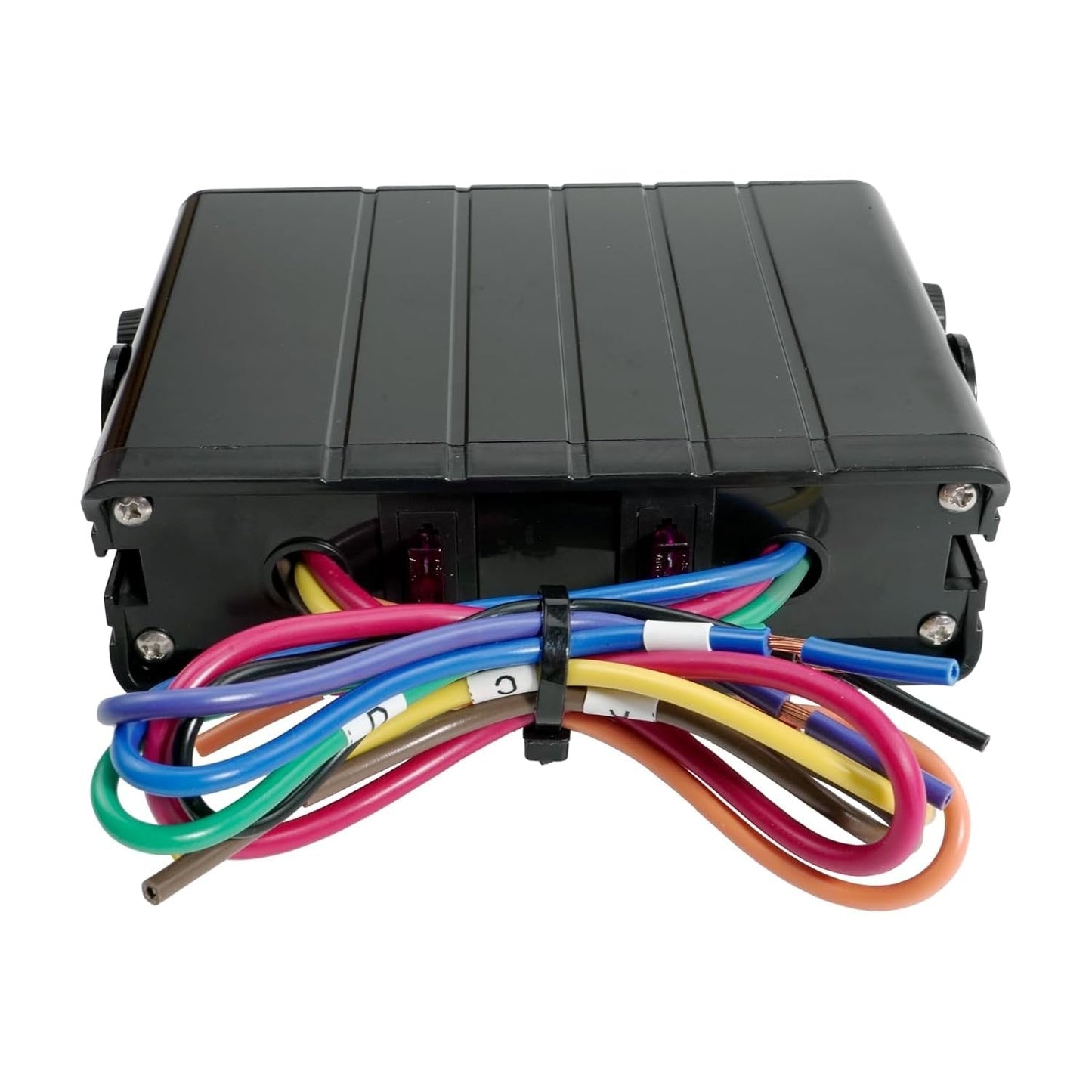 6-Gang 12V Rocker Switch Box 40 Amp Max with SPST On/Off &12 AWG Wires