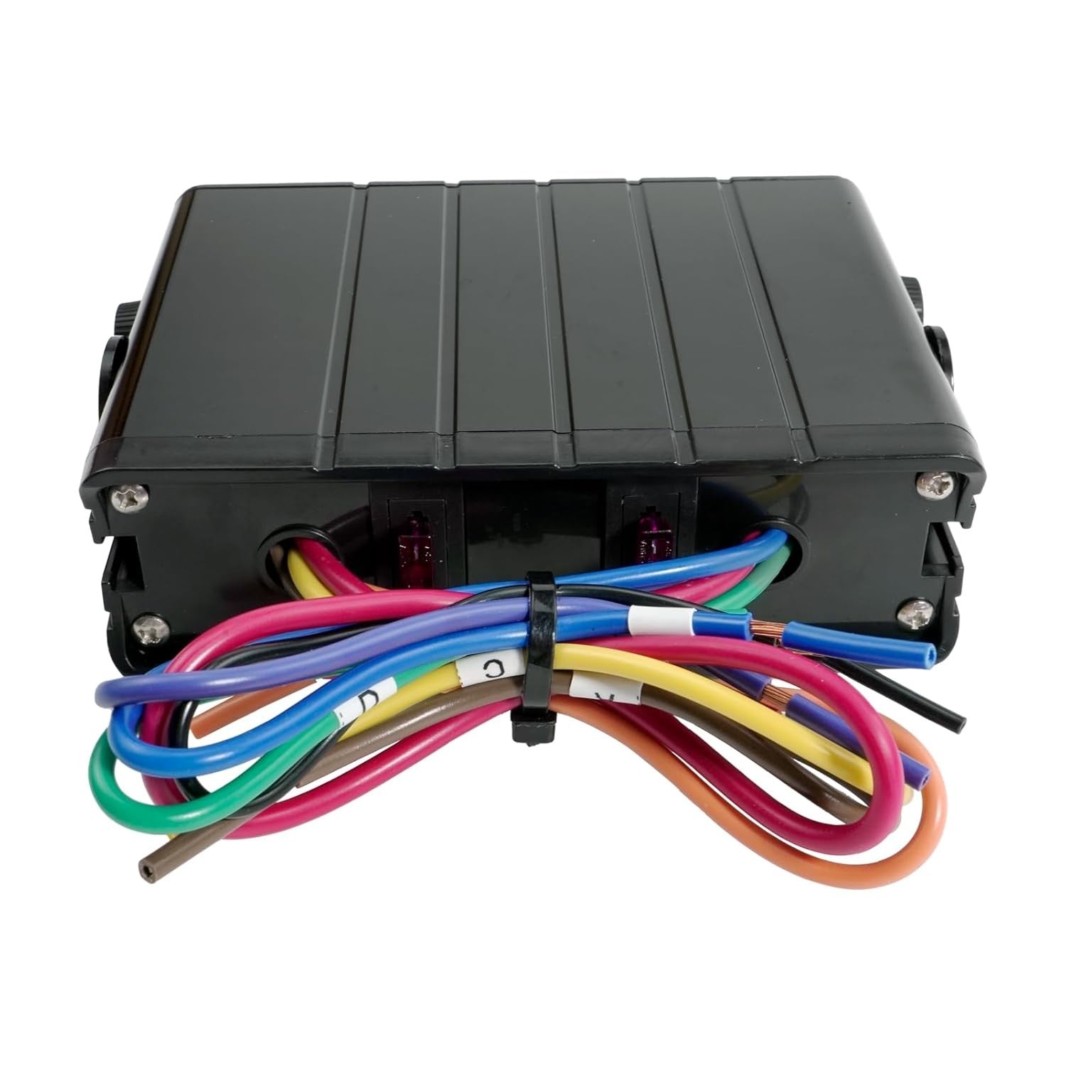 6-Gang 12V Rocker Switch Box 40 Amp Max with SPST On/Off &12 AWG Wires