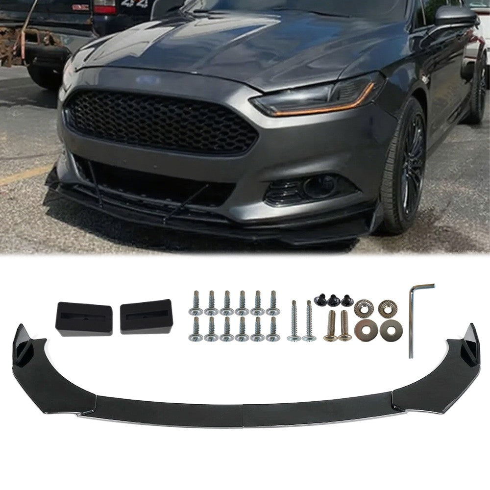 Universal Front Bumper Lip Spoiler Splitter Glossy Black For JEEP Grand Cherokee