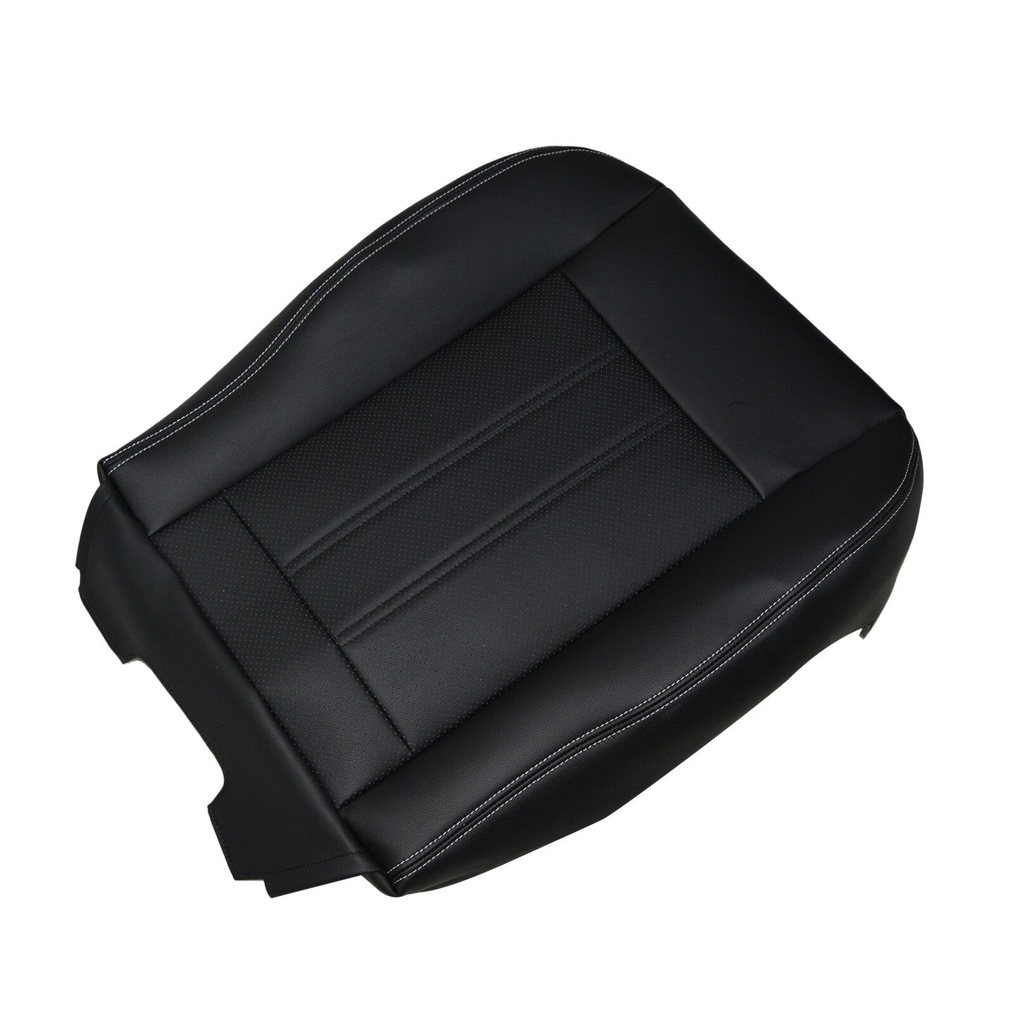 Driver Side Bottom Seat Cover Black White Seam For 2008-2020 Dodge Grand Caravan