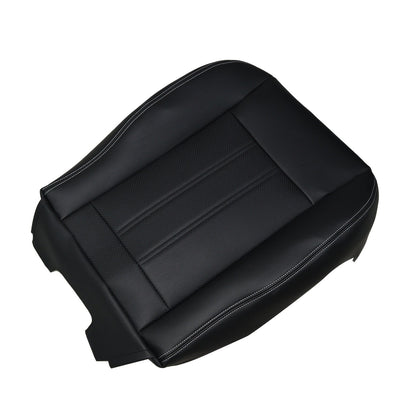 Driver Side Bottom Seat Cover Black White Seam For 2008-2020 Dodge Grand Caravan