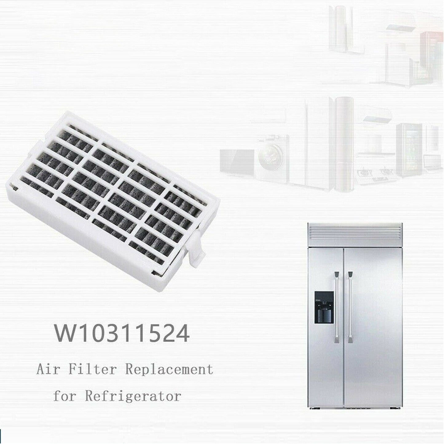6 × Replacement Air Filter For Whirlpool W10311524 AIR 1 Fresh Flow Refrigerator