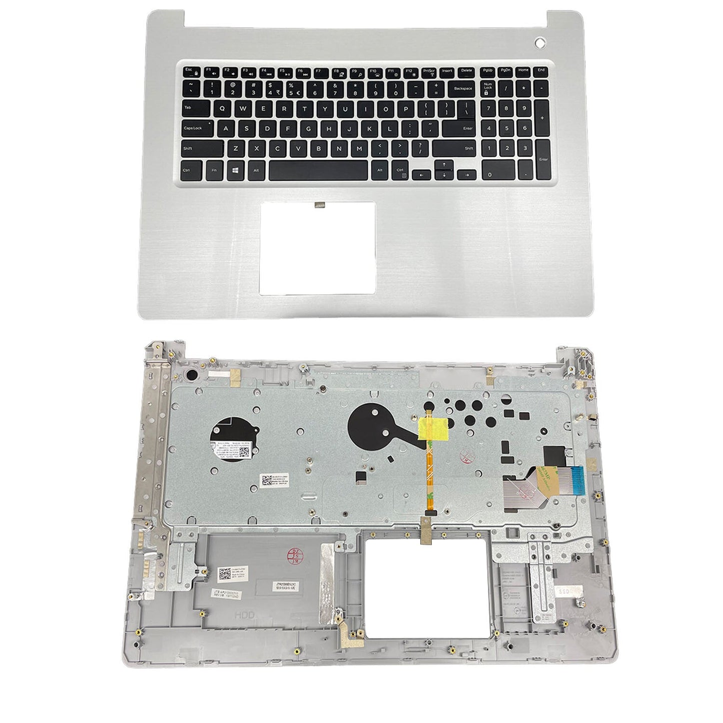 New 06V9FW Silver Palmrest w/ Backlit Keyboard For Dell Inspiron 17 5770 5775 US