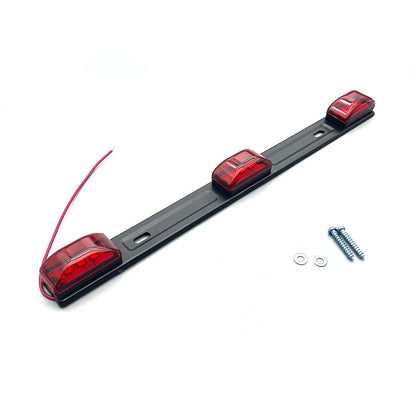 Truck Trailer Tail Lights Red LED Stainless Rear Clearance ID Marker Light Bar