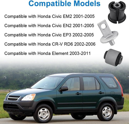 2set Rear Control Trailing Arm Axle Bushings for Honda CRV 2002 2006