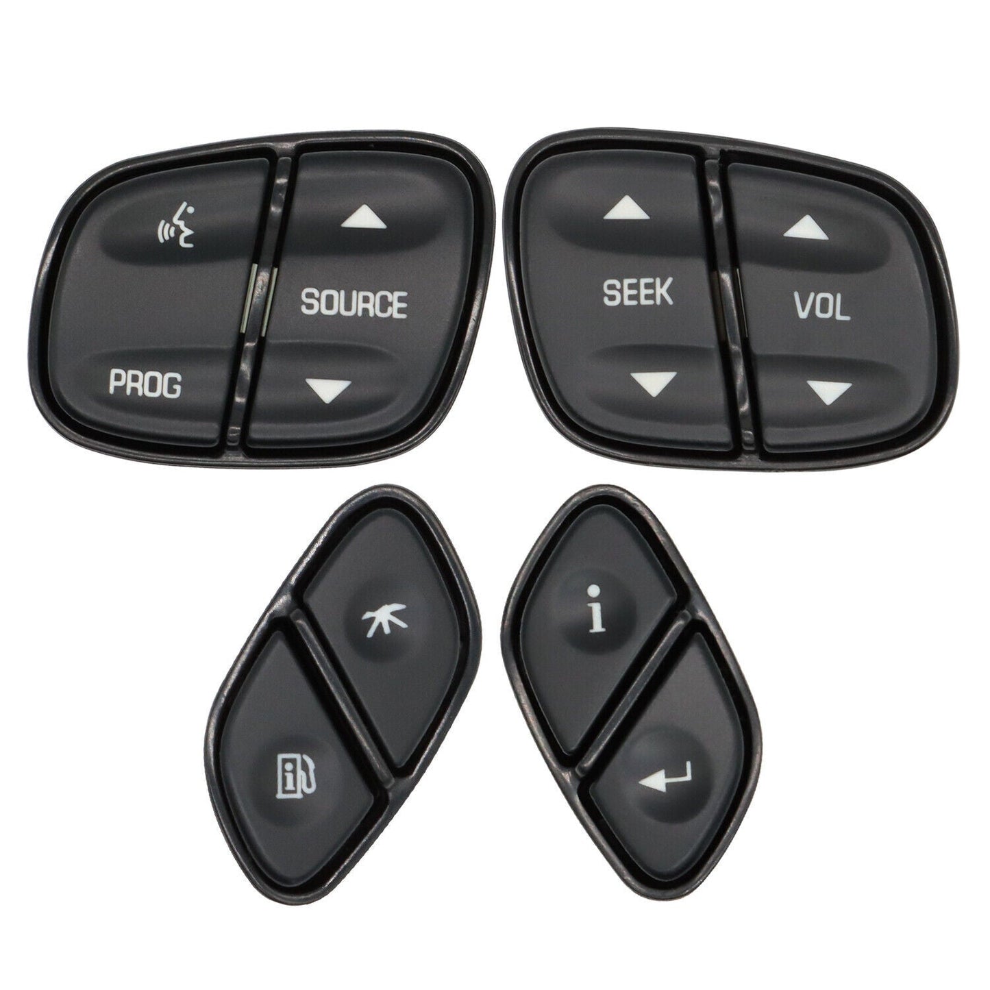 4Pcs For Chevy Silverado 1500 GMC Sierra Steering Wheel Switch Control Buttons