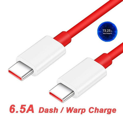 New 65W Warp Charger w/ Type-C Cable For OnePlus 9Pro Nord 7T 8TPro Charger US