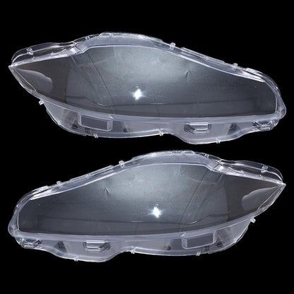 Pair Front Headlamp Headlight Lens Cover Shell Clear For Jaguar XJ XJL 2010-2019