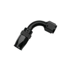 90 Degree Swivel 6AN Hose End Fitting Aluminum Black
