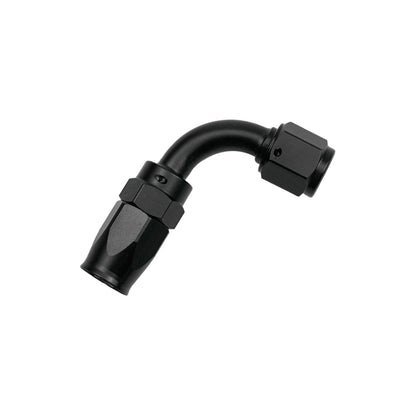 90 Degree Swivel 6AN Hose End Fitting Aluminum Black