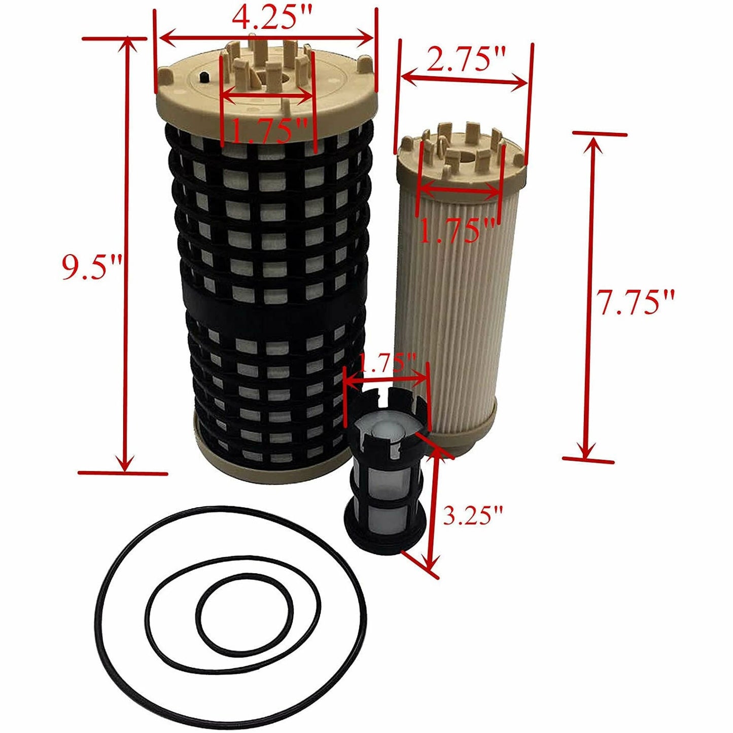 3x Fuel Filter A0000904251 For Detroit Diesel DD13 DD15 DD16 Freightliner 33849