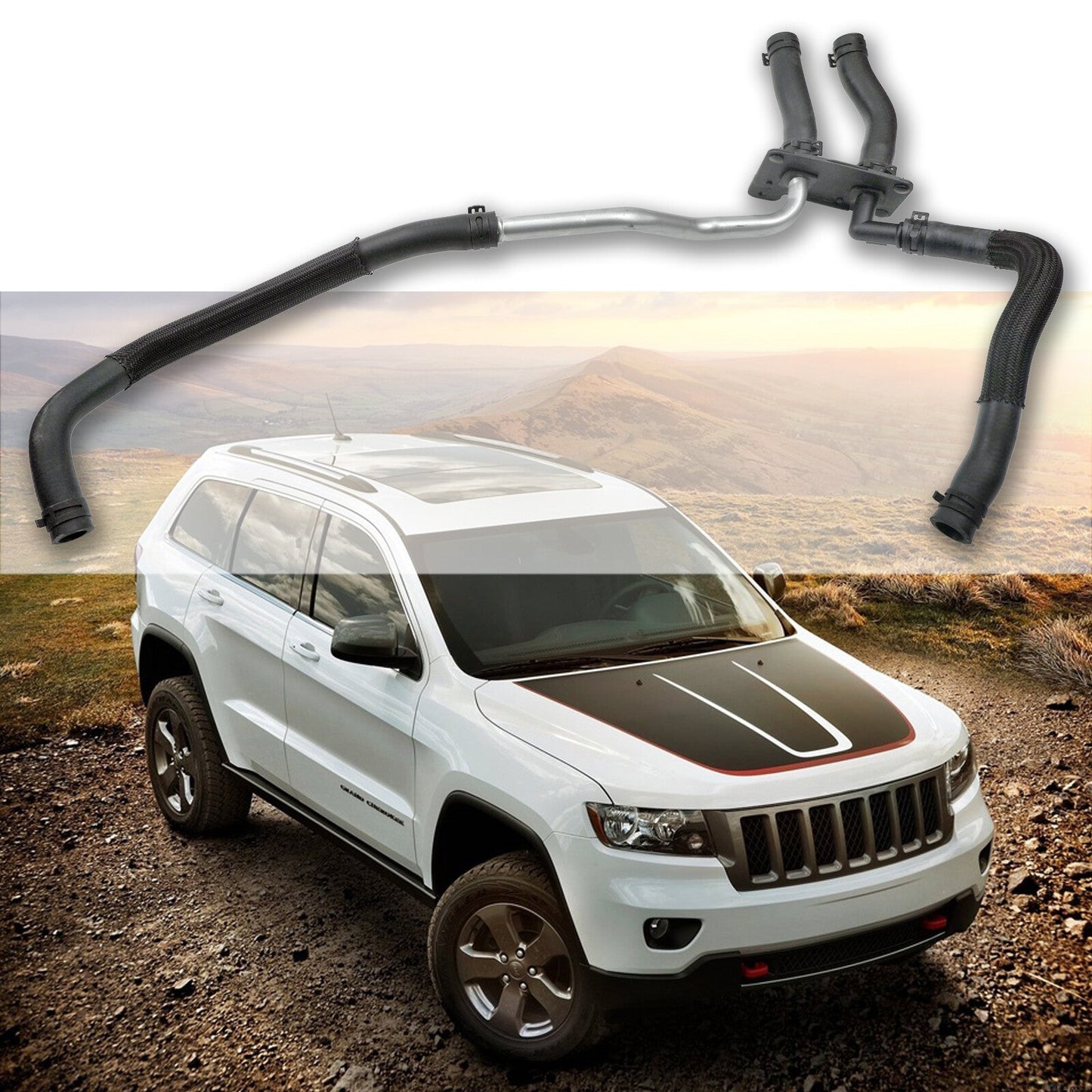 Heater Hose Set and Return Hose For Grand Cherokee 2011-21 Dodge Durango 2011-14