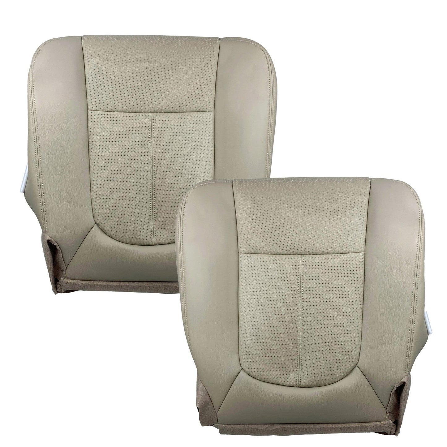 For 2011-2016 Ford F250 Lariat Driver&Passenger Bottom Leather Seat Cover Tan