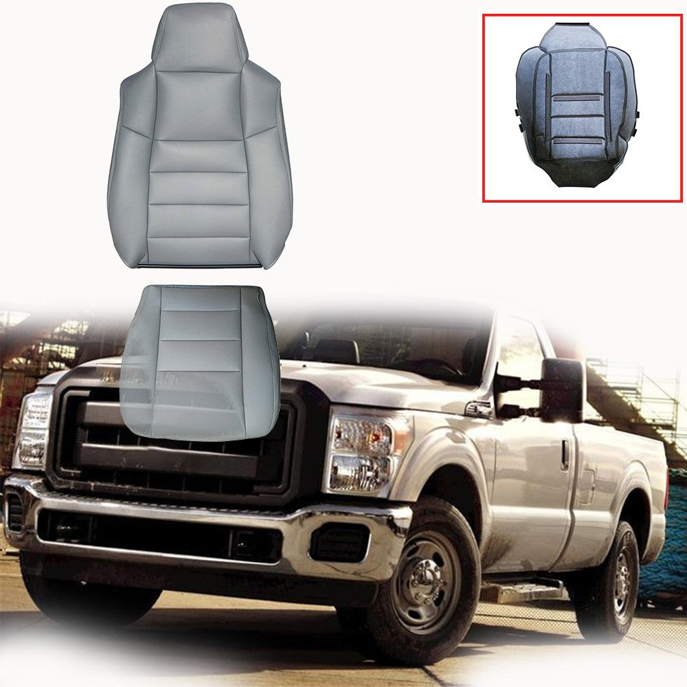 For Ford F250 F350 Super Duty 2002-2007 Driver Side Leather Seat Cover Gray