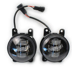 For Honda Nissan Subaru White/Yellow Dual Color 9W LED Fog Lights Lamps